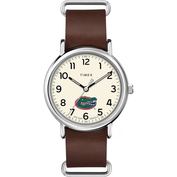 Mens Collegiate Weekender 40mm Quartz Leather StrapFlorida Gators