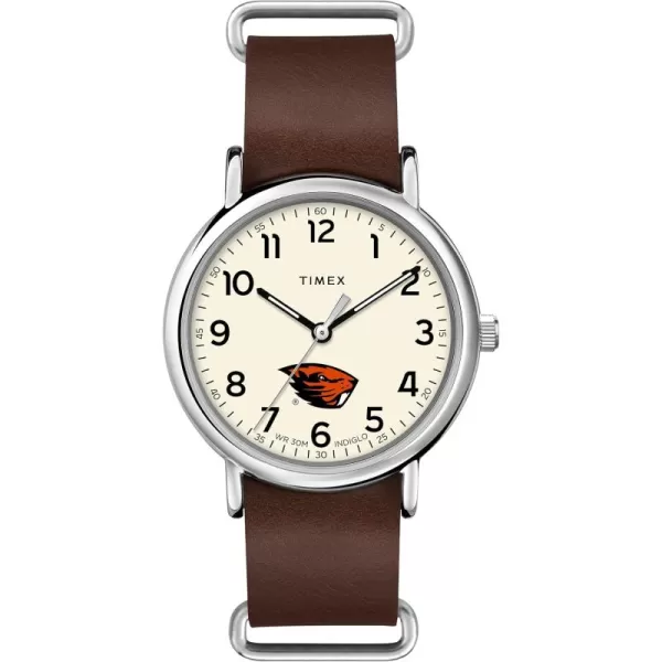Mens Collegiate Weekender 40mm Quartz Leather StrapOregon State Beavers
