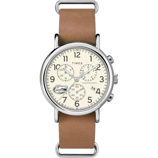 Mens Collegiate Weekender Chrono 40mm Quartz Leather StrapFlorida Gators