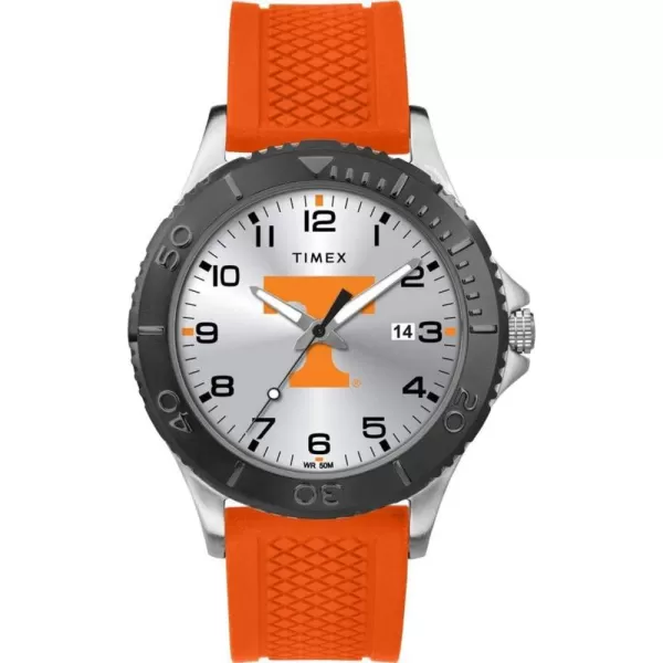 Timex Tribute Mens Collegiate Gamer 42mm Watch  Tennessee Volunteers with Orange Silicone Strap