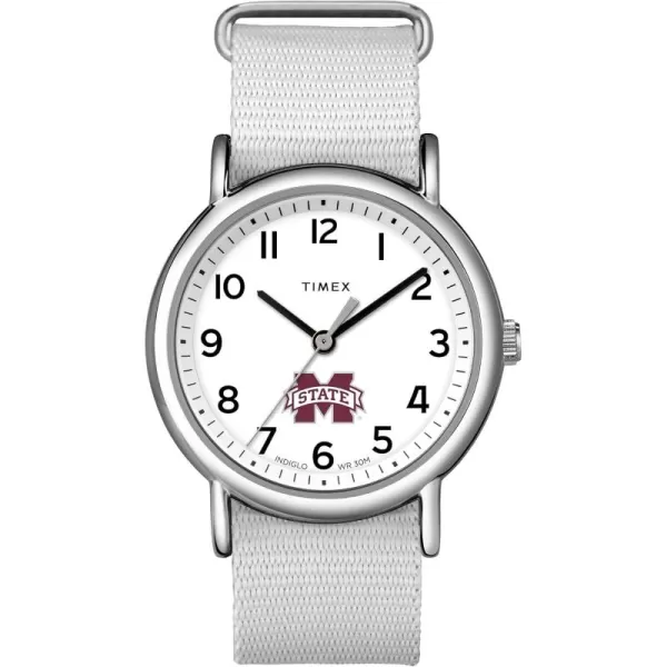 Womens Weekender 38mm Quartz Watch with Fabric StrapMississippi State Bulldogs