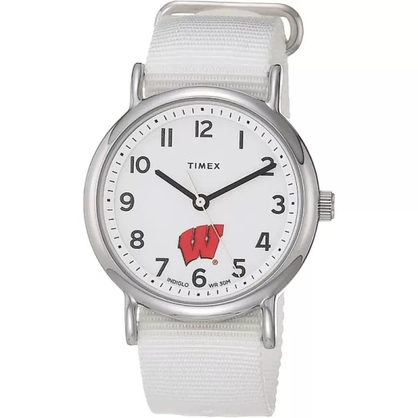 Womens Weekender 38mm Quartz Watch with Fabric StrapWisconsin Badgers