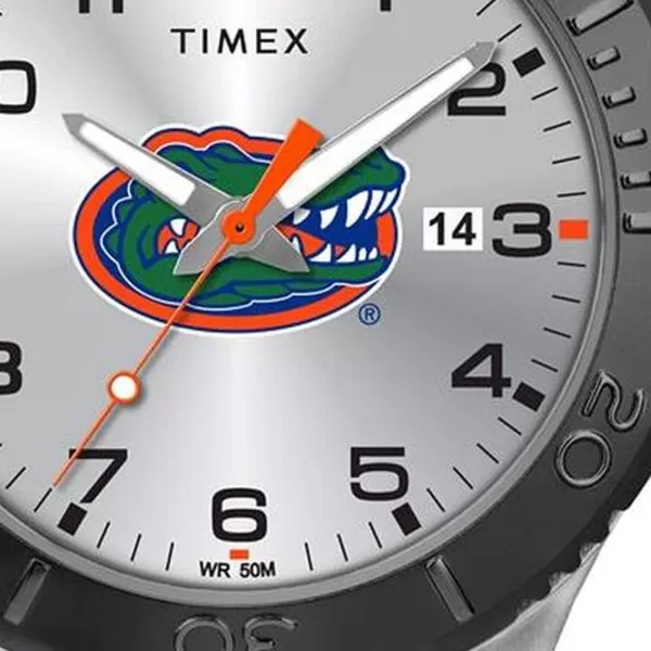 Timex Tribute Mens Collegiate Gamer 42mm Watch  Clemson Tigers with Orange Silicone Strap