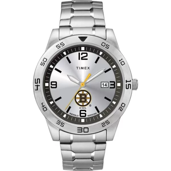 Mens Citation 42mm Quartz Watch with Stainless Steel StrapBoston Bruins