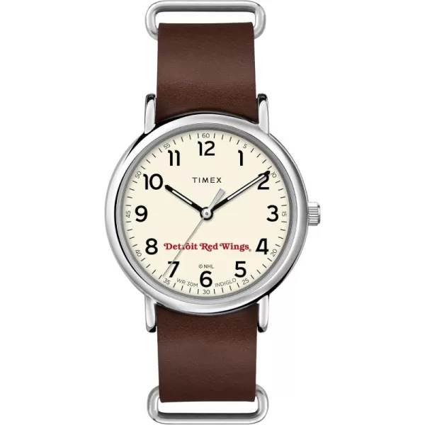 Mens NHL Weekender 40mm Quartz Leather StrapDetroit Red Wings