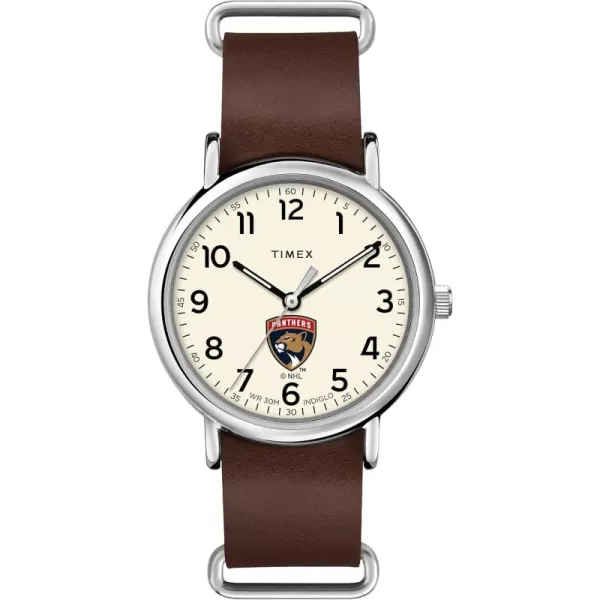 Mens NHL Weekender 40mm Quartz Leather StrapFlorida Panthers