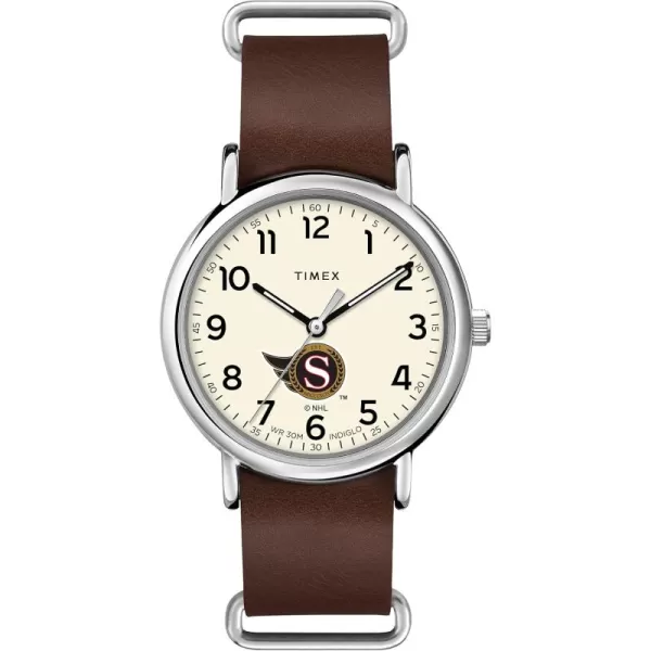 Mens NHL Weekender 40mm Quartz Leather StrapOttawa Senators