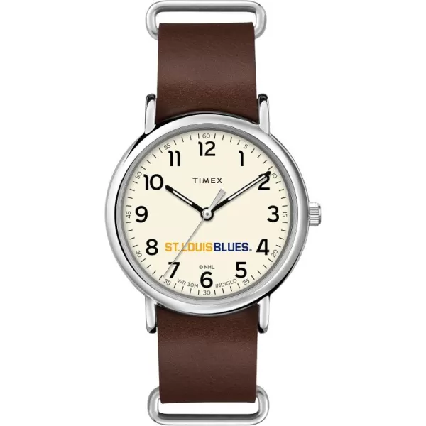 Mens NHL Weekender 40mm Quartz Leather StrapSaint Louis Blues