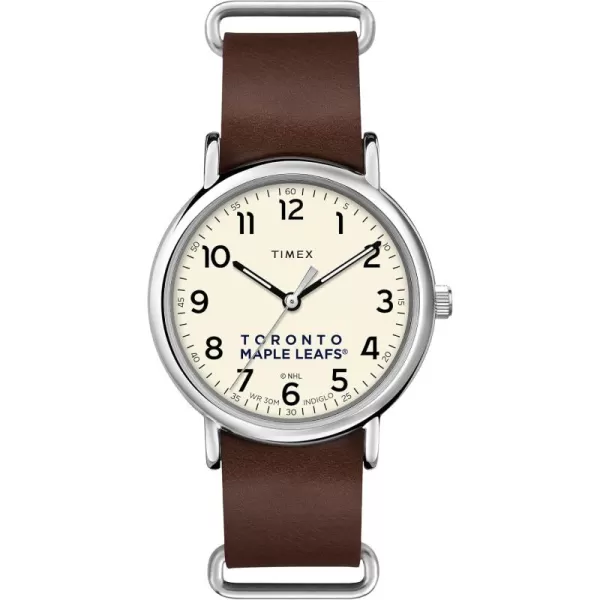 Mens NHL Weekender 40mm Quartz Leather StrapToronto Maple Leafs
