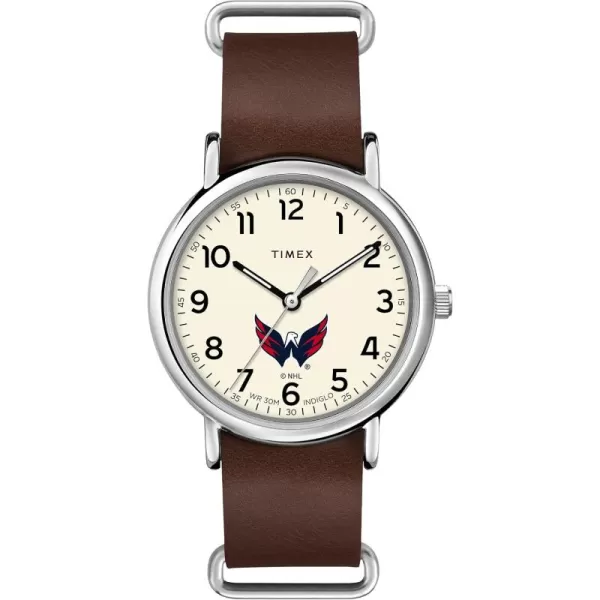 Mens NHL Weekender 40mm Quartz Leather StrapWashington Capitals