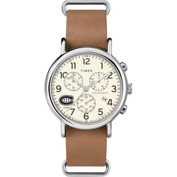 Mens NHL Weekender Chrono 40mm Quartz Leather StrapMontreal Canadiens