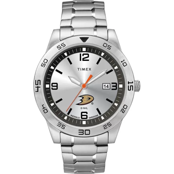 Timex Mens NHL Citation 42mm Watch  Chicago Blackhawks with Stainless Steel Expansion BandAnaheim Ducks