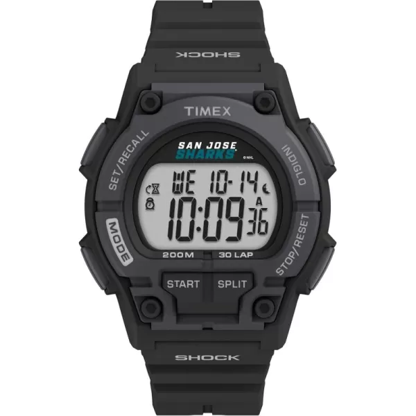 Timex Mens NHL Takeover 42mm Digital WatchSan Jose Sharks
