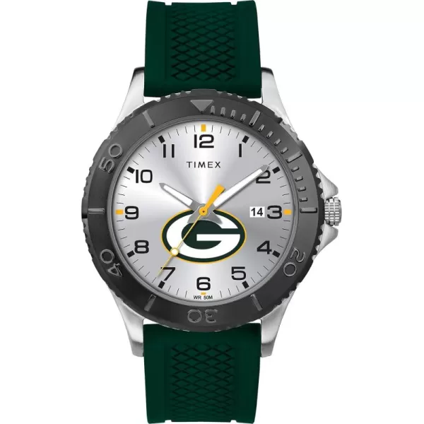 Timex NFL Gamer 42mm Watch  2021 Super Bowl Champions Tampa Bay Buccaneers Model TW2V17200YZGreen Bay Packers