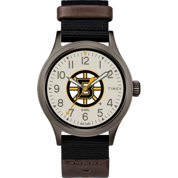 Timex NHL Mens 40mm Clutch WatchBoston Bruins