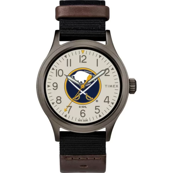 Timex NHL Mens 40mm Clutch WatchBuffalo Sabres
