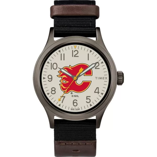 Timex NHL Mens 40mm Clutch WatchCalgary flames