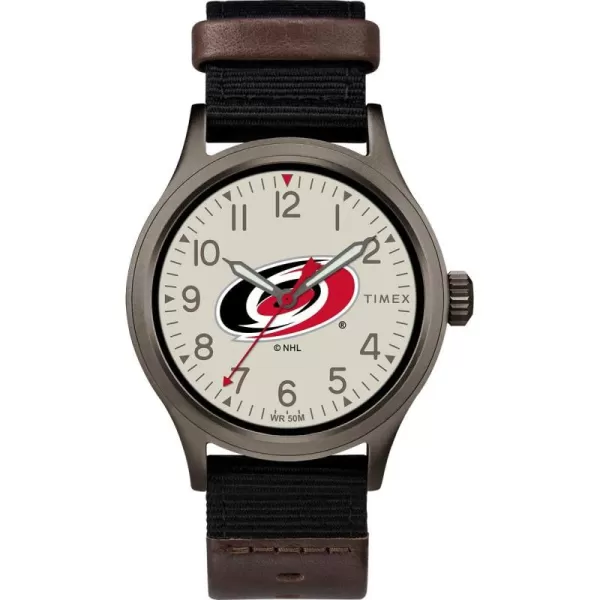Timex NHL Mens 40mm Clutch WatchCarolina Hurricanes