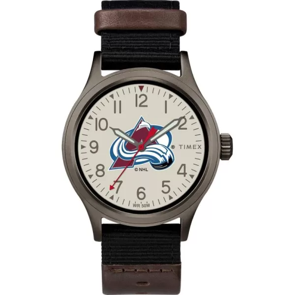Timex NHL Mens 40mm Clutch WatchColorado Avalanche
