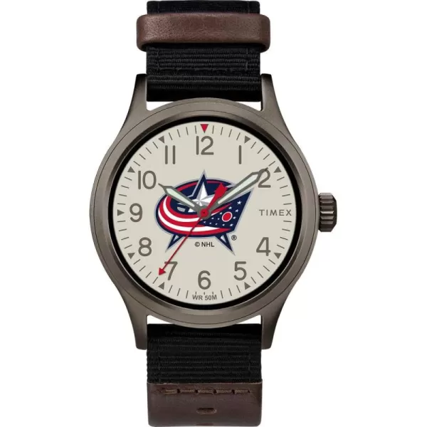 Timex NHL Mens 40mm Clutch WatchColumbus Blue Jackets