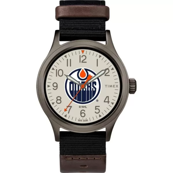 Timex NHL Mens 40mm Clutch WatchEdmonton Oilers