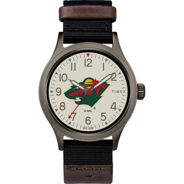 Timex NHL Mens 40mm Clutch WatchMinnesota Wild