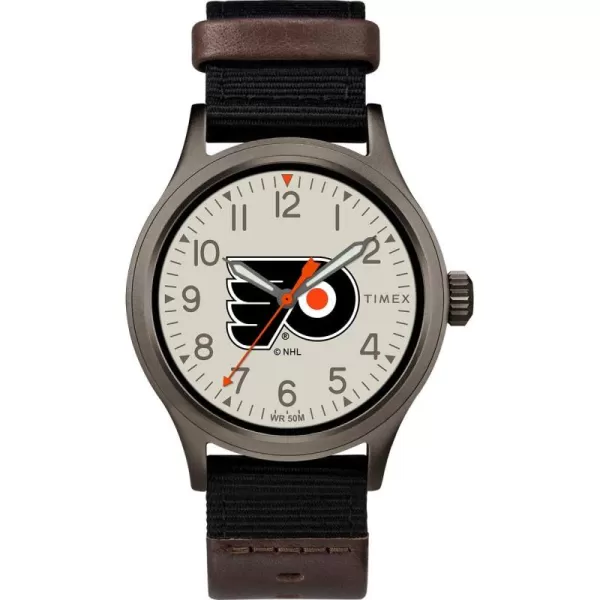 Timex NHL Mens 40mm Clutch WatchPhiladelphia Flyers