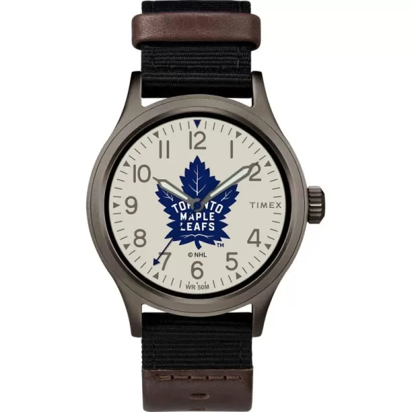 Timex NHL Mens 40mm Clutch WatchToronto Maple Leafs