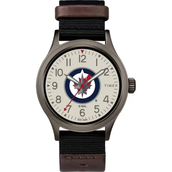Timex NHL Mens 40mm Clutch WatchWinnipeg Jets