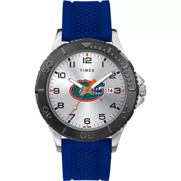 Timex Tribute Mens Collegiate Gamer 42mm Watch  Florida Gators with Royal Blue Silicone Strap