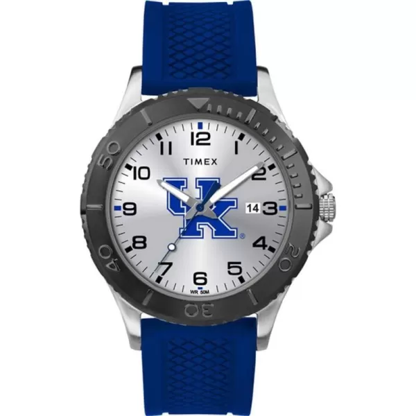 Timex Tribute Mens Collegiate Gamer 42mm Watch  Kentucky Wildcats with Royal Blue Silicone Strap