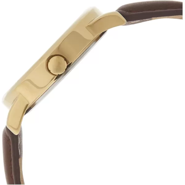 Timex Mens Easy Reader WatchBrownGoldToneCream38mm