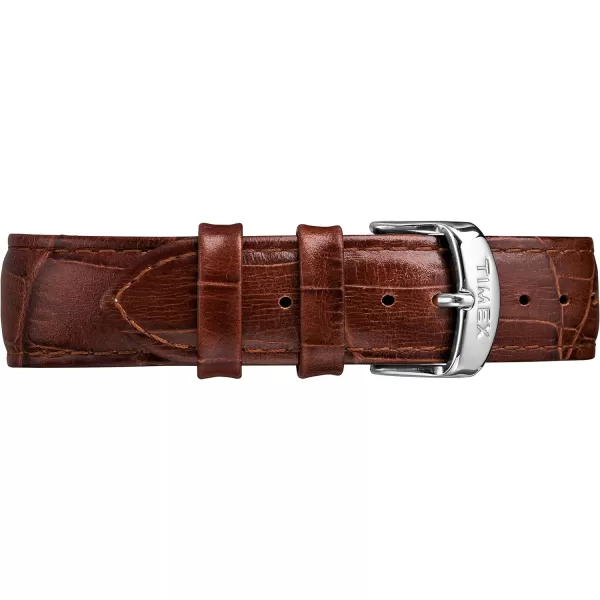 Timex Mens Easy Reader WatchBrownSilverToneBlue38mm