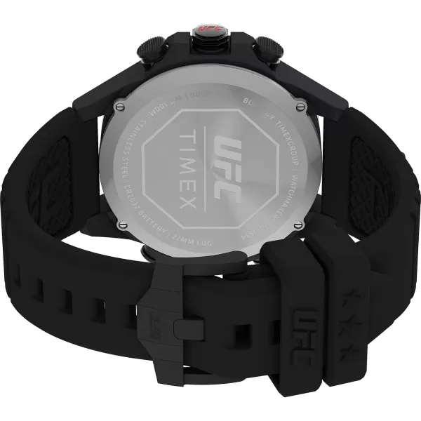 Timex UFC Mens Kick 49mm WatchBlackDigitalBlack