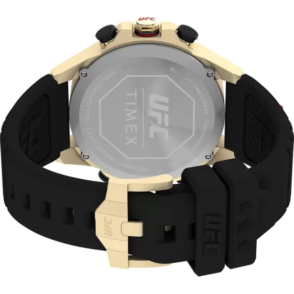 Timex UFC Mens Kick 49mm WatchBlackDigitalGoldTone