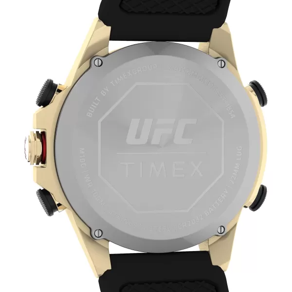 Timex UFC Mens Kick 49mm WatchBlackDigitalGoldTone
