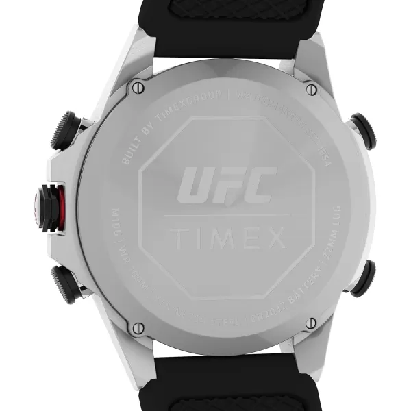 Timex UFC Mens Kick 49mm WatchBlackDigitalSilverTone