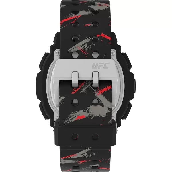 Timex UFC Mens Shock Oversize 50mm WatchBlackDigitalBlackRed