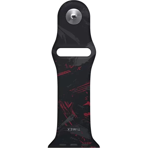Timex UFC Smartwatch Band Compatible with Apple Watch 44mm  45mm  49mmBlackSilverRed Splatter