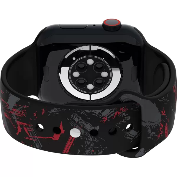 Timex UFC Smartwatch Band Compatible with Apple Watch 44mm  45mm  49mmBlackSilverRed Splatter