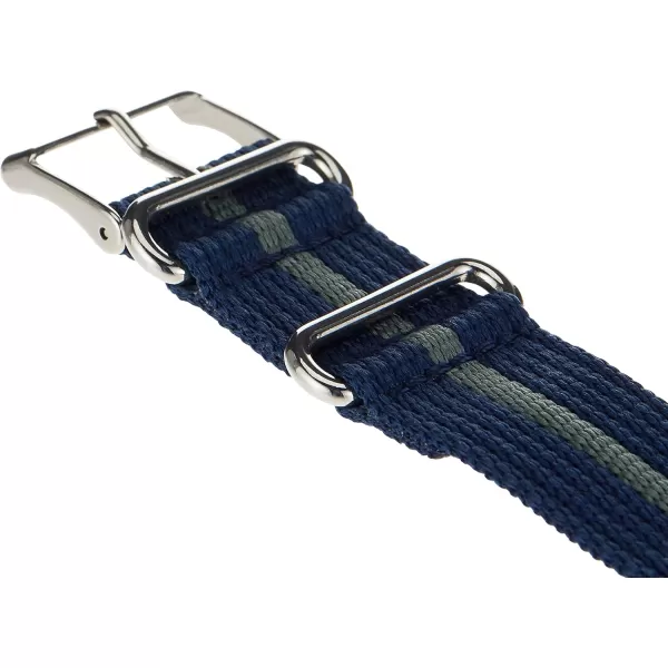 Timex Watch Bands TW7C06900GZ 20mm DoubleLayered Nylon Strap Nylon MultiColor Watch StrapBlueGray Stripe