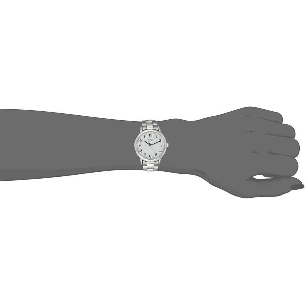 Timex Womens Easy Reader WatchSilverToneSilverToneWhite30mm
