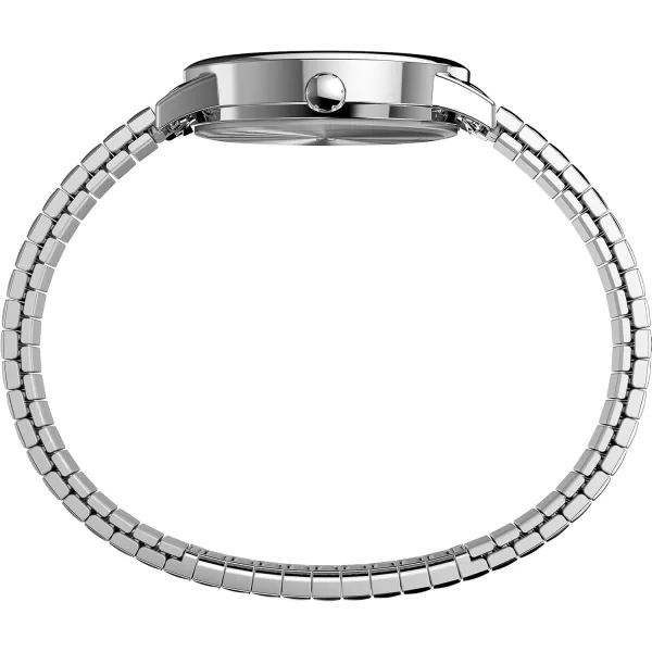 Timex Womens Easy Reader WatchSilverToneSilverToneWhiteC30mm
