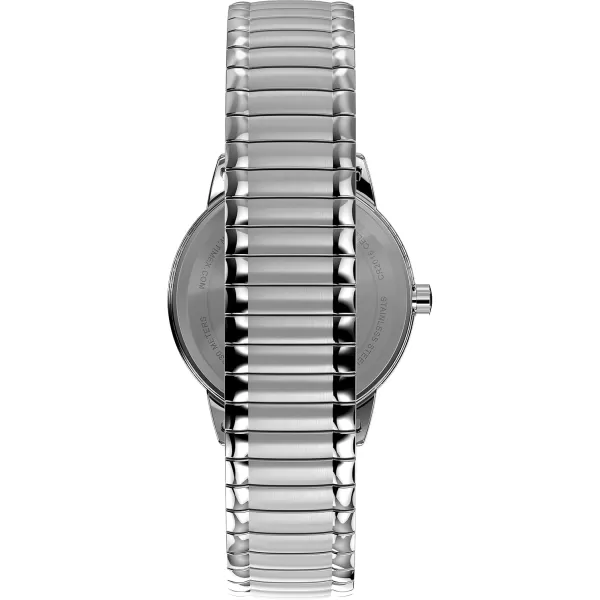 Timex Womens Easy Reader WatchSilverToneSilverToneWhiteC30mm