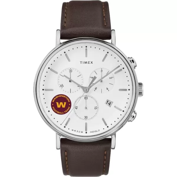 Mens General Manager 41mm Quartz Watch with Leather StrapWashington Football Team