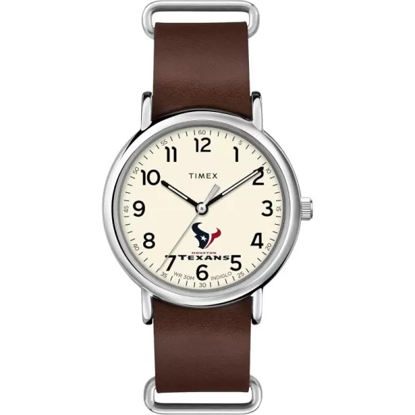 Mens NFL Weekender 40mm Quartz Leather StrapHouston Texans