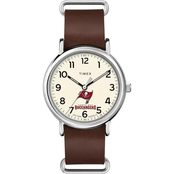 Mens NFL Weekender 40mm Quartz Leather StrapTampa Bay Buccaneers
