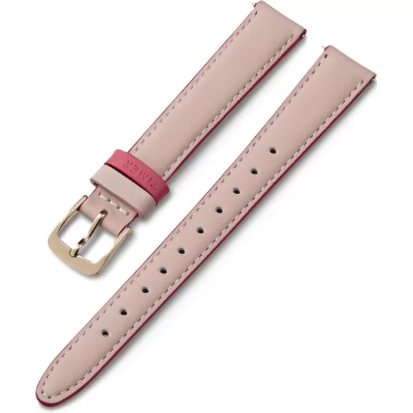 Timex 14mm Genuine Leather Strap  Gray with Rose GoldTone BuckleLight PinkRose GoldTone