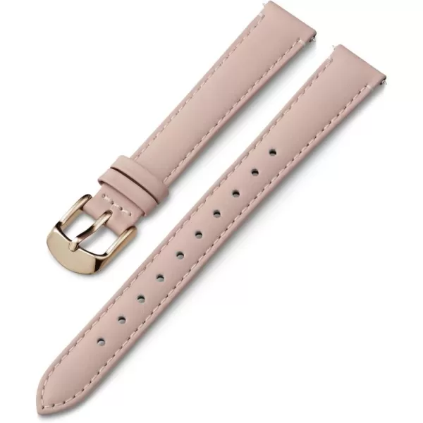Timex 14mm Genuine Leather Strap  Gray with Rose GoldTone BucklePinkRose GoldTone