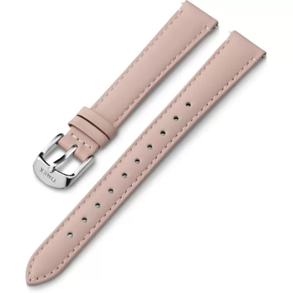 Timex 14mm Genuine Leather Strap  Gray with Rose GoldTone BucklePinkSilverTone
